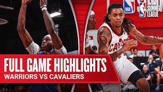 WARRIORS vs CAVALIERS  NBA SUMMER LEAGUE  FULL GAME HIGHLIGHTS [upl. by Nuarb]