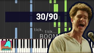 3090  Tick tick Boom  Piano Accompaniment Tutorial Synthesia [upl. by Neiviv]