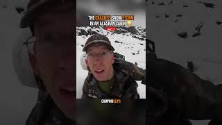 The Craziest Snow Storm In An Alaskan Cabin 😳 Part 1 youtubeshorts shorts camping [upl. by Ronel777]