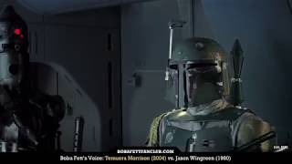 Boba Fetts Voice Temuera Morrison 2004 vs Jason Wingreen 1980 [upl. by Damali933]