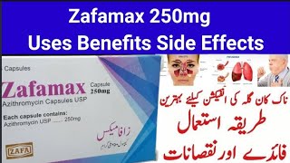 Azithromycin 250mg Tablet Uses in Urdu hindi l Zafamax Capsule 250 mg Review [upl. by Gut699]