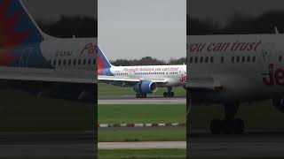 jet2 757 close up arrival aviation planespotting planes [upl. by Nileuqcaj]