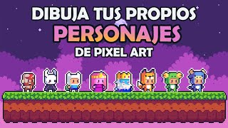 COMO HACER PERSONAJES PIXEL ART Personajes 32x32 para un videojuego [upl. by Uriiah]