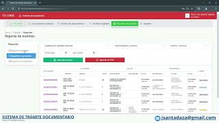 GENERACIÓN DE REPORTES DE TRÁMITES  SISTEMA DE TRÁMITE DOCUMENTARIO CON FIRMA DIGITAL [upl. by Nyladnewg]