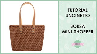 Tutorial borsa minishopper uncinetto  Salpa  fodera  zip  Uncinetto dArgento [upl. by Frederiksen]