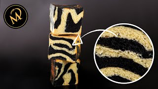 Zebra Toastbrot backen zweifarbiges Toastbrot selber machen [upl. by Ahsin]