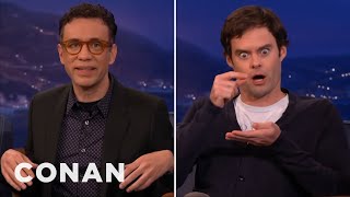 Fred Armisen Fires Back At Bill Haders Impression  CONAN on TBS [upl. by Arit]