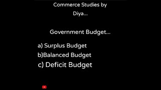 Government BudgetSurplus Balanced Budget amp Deficit Budget [upl. by Suiramaj]