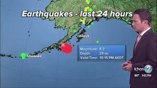 Hawaii under Tsunami Watch after 81 earthquake off Alaska [upl. by Dalila]