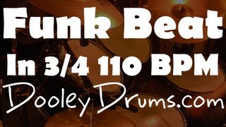 Funk Drum Beat in 34 110 BPM  DooleyDrumscom [upl. by Furie962]