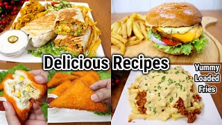 4 Delicious Winter Recipes  Loaded Fries  Arabic Shawarma  Grilled Chicken Burger  Mayo Patties [upl. by Nivaj]