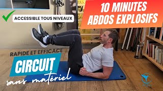 Abdos Explosifs  Routine Efficace pour un Ventre Plat en 10 Min  Accessible Tous Niveaux [upl. by Rici]