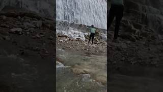 Waterfall Sasoi Dam Jamnagar jamnagar waterfall jharna [upl. by Elleirad]