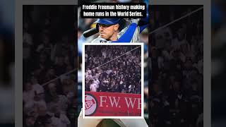 Freddie Freeman history making home runs in the World Series FreddieFreeman WorldSeries MLB [upl. by Edlun]