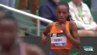 Beatrice Chebet Breaks Womens 10000m World Record 2024 Wanda Diamond League Held in Eugene Oregon [upl. by Ecydnac168]