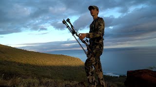 Bowhunting axis deer on Lanai hawaii spot and stalk hunting with the little bro [upl. by Gigi]