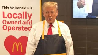 Donald Trump works at McDonalds while on campaign trail [upl. by Atipul]