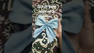 Diy bow  diy hair clipreusing old jeans😱turorial [upl. by Reiners]