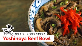 How To Make Yoshinoya Beef Bowl Gyudon Recipe 牛丼の作り方（レシピ） [upl. by Yarrum]