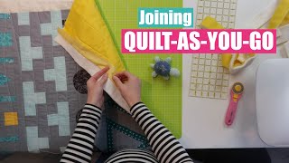 Quilt as you go  How to join quilt sections without a bulky seam [upl. by Schrader]