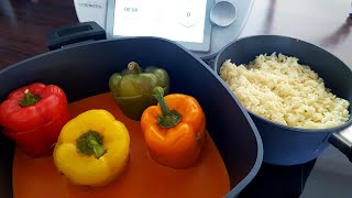 Gefüllte Paprika mit Reis  Thermomix® TM5  TM6 [upl. by Aniger]