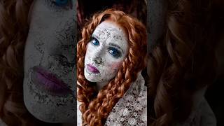 Porcelain Doll makeup transition 🤍 Army Dreamers  Kate Bush [upl. by Faunie]