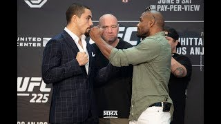 Robert Whittaker vs Yoel Romero UFC 225 Media Day Staredown  MMA Fighting [upl. by Kristina]