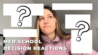 MEDICAL SCHOOL DECISION REACTIONS  RAW Footage of Acceptances Waitlists and Rejections 🎉 [upl. by Eerpud]