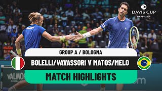 BolelliVavassori v MatosMelo Highlights  Italy v Brazil Davis Cup 2024 Finals Group Stage [upl. by Quinn]