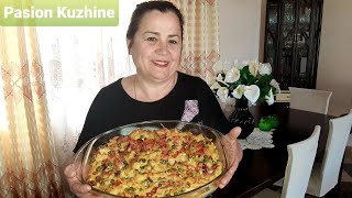 Pastiçe me perime  makarona dhe qumesht  plot me vlera ushqyese   Pasta casserole recipe [upl. by Godderd644]