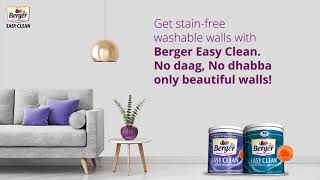 Berger Paints  Easy Clean  Express Painting 15 Sec [upl. by Donal]