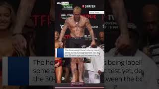 Jake Paul has received a slap across the face from veteran boxer Mike Tyson [upl. by Ahsiekram]