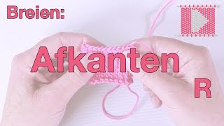 Afkanten rechtshandig  Leren Haken en Breien [upl. by Schaffer]