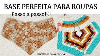 COMO FAZER ROUPAS DE CROCHÊ COM A BASE DE SQUARE PERFEITA [upl. by Aserehtairam]