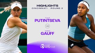 Yulia Putintseva vs Coco Gauff  2024 Cincinnati Round 2  WTA Match Highlights [upl. by Dickson]