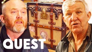 Carefully Restoring A Louis Vuitton Trunk From The 1900s  Salvage Hunters The Restorers [upl. by Gregson]