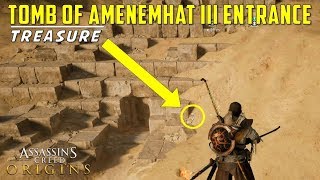 How to get the Treasure at the Entrance of Tomb of Amenemhat III  Loot Location  AC Origins [upl. by Aihtenyc]