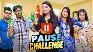 রাকিব অন্তরার চুল কেটে দিলো  Pause Challenge With My Family  Brother Vs Sister  Rakib Hossain [upl. by Ahtebbat]