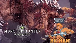 Lets Play Monster Hunter World PC  Switch Axe  HEMAN Versus The Anjanath [upl. by Nema]