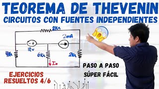 EQUIVALENTE de THEVENIN con 2 FUENTES INDEPENDIENTES💥 1 EJERCICIO RESUELTO Esto NO LO SABIAS 😱 [upl. by Jeb464]