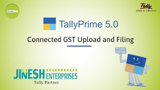 Connected GST and Upload Explainer  Tally Prime 50 [upl. by Yolane]