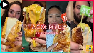 TACO BELL MUKBANG COMPILATION  ASMR BIG BITES  EATING SOUNDS [upl. by Rochella]