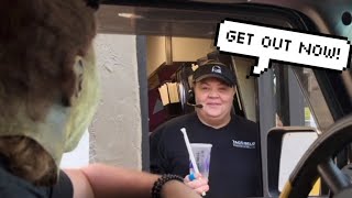 Michael Myers In Drive Thru Prank [upl. by Ulani]