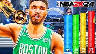 NBA 2K24 SEASON 5 JAYSON TATUM BUILD GOES ON A 20GAME WIN STREAK BEST SF BUILD [upl. by Etolas]