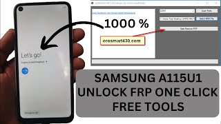 SAMSUNG A115U1 FRP BYPASS WITH FREE TOOLS  A115u1 edl mode [upl. by Atnahc133]