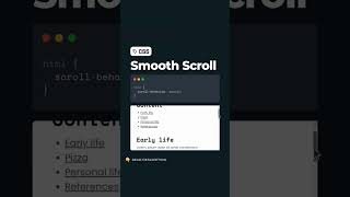 Smooth Scrolling in CSS [upl. by Nevar]