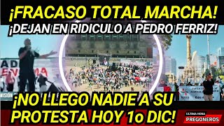 ¡FRACASO TOTAL MARCHA RIDICULO DE PEDRO FERRIZ NO LLEGO NADIE A SU PROTESTA EN ZOCALO Y ANGEL [upl. by Huberto]