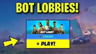 How to GET BOT LOBBIES in FORTNITE CHAPTER 5 SEASON 3 Easy Tutorial for Bot Lobby Method [upl. by Ahsini]