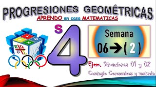 4TO DE SECUNDARIA SEMANA 6 2  PROGRESIONES GEOMETRICAS VIDA COTIDIANA SITUACIONES [upl. by Schulze156]