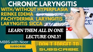 chronic laryngitis  Reinkes edema  pachydermia laryngitis  doctorsplaceacademy [upl. by Lebazi]